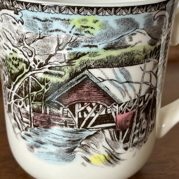 Johnson Bro Brothers "The Friendly Village" Covered Bridge Mug Microwave Safe - Picture 7 of 9